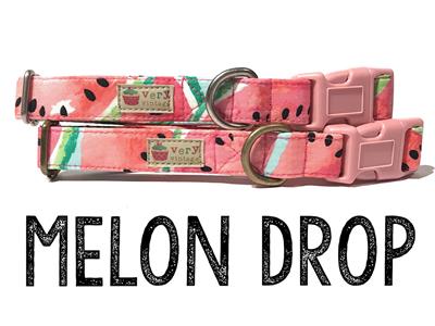 Melon Drop – Light Pink Summer Watermelon Organic Cotton Dog & Cat Pet Collars & Leashes