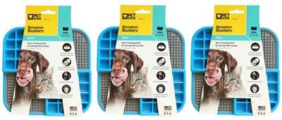 Pet Zone® Boredom Busterz™ Blue Duo Slow feeder Licking Mat