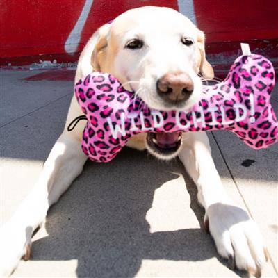 Wild Child Pink Bone Dog Toy