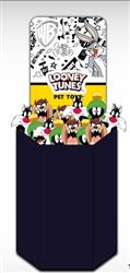 Looney Tunes Pre-Loaded Plush Dog Toy Dump Bin -36 Piece, Marvin Martian, Sylvester, Taz Big Head