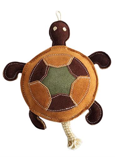 Vegan Leather Patchwork Turtle - Dog Chew Toy