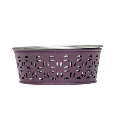 Eco-Friendly Stainless Steel Farmhouse Dog Bowl - Plum Wine