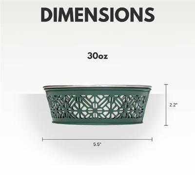 Eco-friendly Stainless Steel Farmhouse Dog Bowl - Dark Green