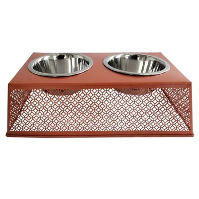 Eco-friendly Elevated Country Dog Feeder - Apricot Brandy