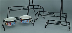 Dual Metal Bowl Stand