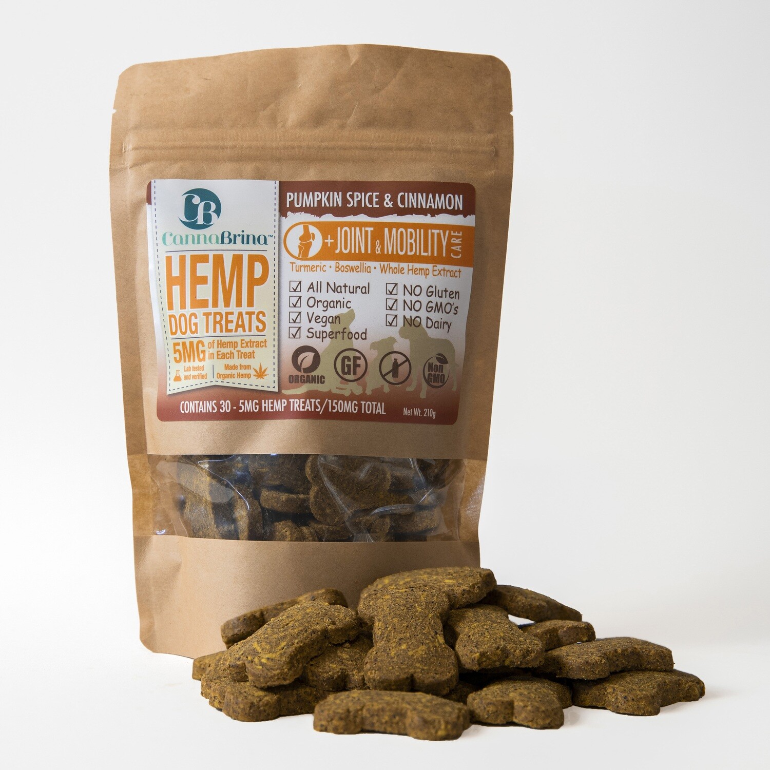 CannaBrina Hemp Dog Treats for Joint & Mobility Care 150mg Hemp Oil