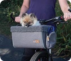 Pet Travel Bike Basket in Classy Gray