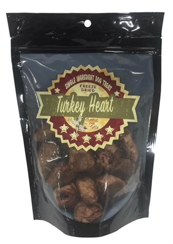 Turkey Heart Freeze-Dried Dog Treats - 3oz. Bag (Case of 6)