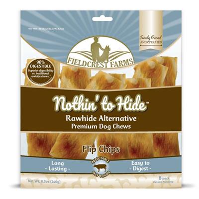 Fieldcrest Farms Nothin To Hide Flip Chips Dog Treat 8.5 Oz 8 Pack