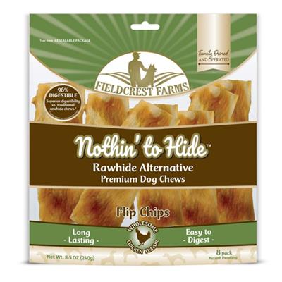 Fieldcrest Farms Nothin To Hide Flip Chips Dog Treat 8.5 Oz 8 Pack