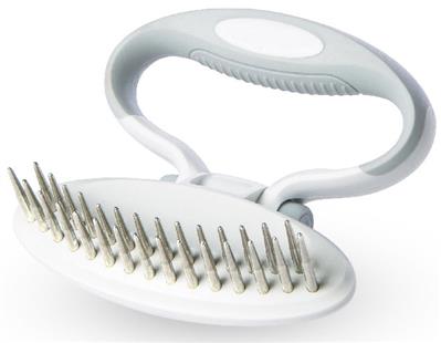 Pet Life �� 'Gyrater' Swivel Travel Dual-Rowed Grooming Undercoat Pet Rake