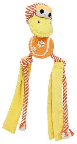 Pet Life�� 'Tennis Pawl' Rope  Squeaker and Crinkle Tennis Dog Toy