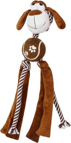 Pet Life�� 'Tennis Pawl' Rope  Squeaker and Crinkle Tennis Dog Toy
