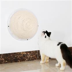 Pet Life® 'Stick N' Claw' Sisal Rope and Toy Suction Cup Circular Cat Scratcher