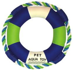 Pet Life�� 'Life Raver' Rounded Squeaking and Jute Rope Floating Dog Toy