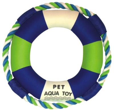 Pet Life�� 'Life Raver' Rounded Squeaking and Jute Rope Floating Dog Toy