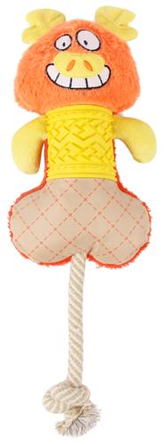 Pet Life�� 'All-in-Fun' Nylon and Rope Squeaking Rubber Rope and Plush Dog Toy