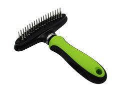 Pet Life�� Flex Series Dual-Row Grooming Rake Pet Comb