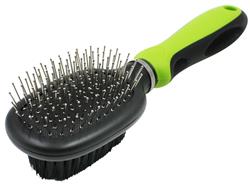 Pet Life�� Flex Series 2-in-1 Dual-Sided Pin and Bristle Grooming Pet Brush