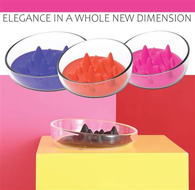 Pet Life�� 'Cirlicue' Mountain Shaped Modern Slow Feeding Pet Bowl