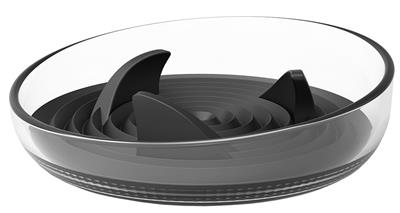 Pet Life�� 'Cirlicue' Shark Fin Shaped Modern Slow Feeding Pet Bowl