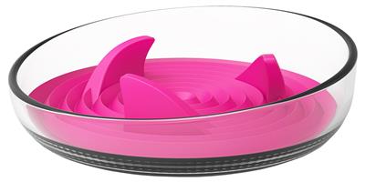 Pet Life�� 'Cirlicue' Shark Fin Shaped Modern Slow Feeding Pet Bowl