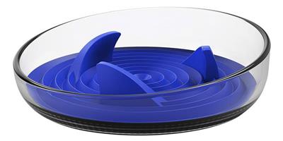 Pet Life�� 'Cirlicue' Shark Fin Shaped Modern Slow Feeding Pet Bowl