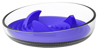 Pet Life�� 'Cirlicue' Shark Fin Shaped Modern Slow Feeding Pet Bowl