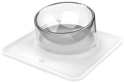 Pet Life® 'Surface' Anti-Skid and Anti-Spill Curved and Clear Removable Pet Bowl