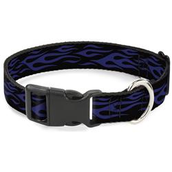 Plastic Clip Collar - Flame Blue