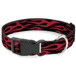 Plastic Clip Collar - Flame Red