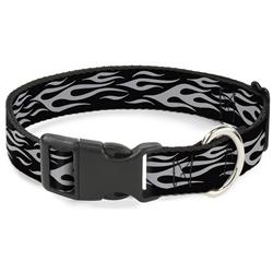 Plastic Clip Collar - Flame Silver