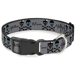 Plastic Clip Collar - 2gether 4ever Skulls