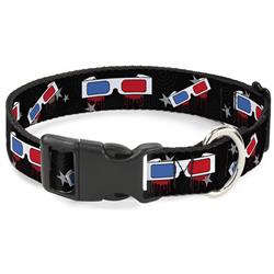 Plastic Clip Collar - 3-D Glasses Dripping w/Stars