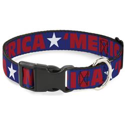 Plastic Clip Collar - 'MERICA/Star Blue/Red/White