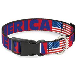 Plastic Clip Collar - 'MERICA/US Flag Red/Blue/White