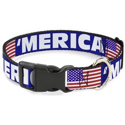 Plastic Clip Collar - 'MERICA/US Flag Blue/White/Red