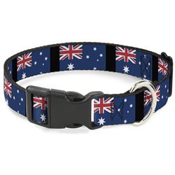 Plastic Clip Collar - Australia Flags