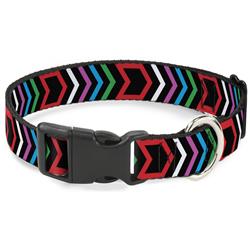 Plastic Clip Collar - Arrows Black/Multi Color