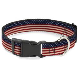 Plastic Clip Collar - American Flag Stripe