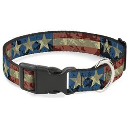 Plastic Clip Collar - Americana Vintage Stars & Stripes