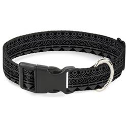 Plastic Clip Collar - Aztec1 Gray/Black