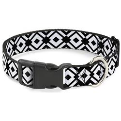 Plastic Clip Collar - Aztec2 White/Black