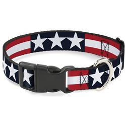 Plastic Clip Collar - Americana Stars & Stripes