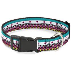 Plastic Clip Collar - Aztec14 Seafoam Green/White/Pink/Lime Green/Black