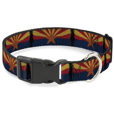 Plastic Clip Collar - Arizona Flag Distressed Painting