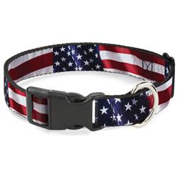 Plastic Clip Collar - American Flag Vivid CLOSE-UP