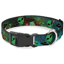 Plastic Clip Collar - Aliens & UFO's Galaxy/Green/Black/White