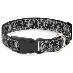 Plastic Clip Collar - Americana Federal Reserve Seal Weathered Gray/Black