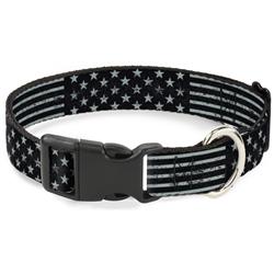 Plastic Clip Collar - Americana Stars & Stripes2 Weathered Black/Gray